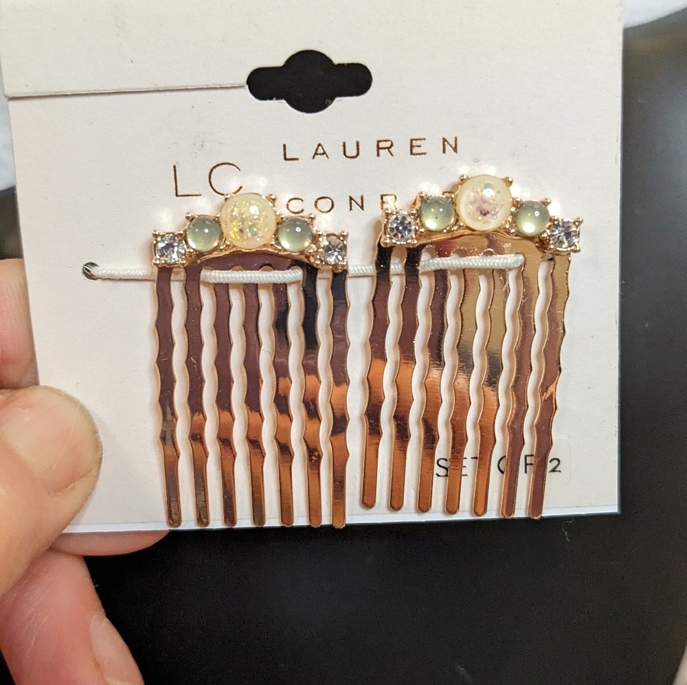 Lauren Conrad Rose‎ Gold Jeweled Hairpins